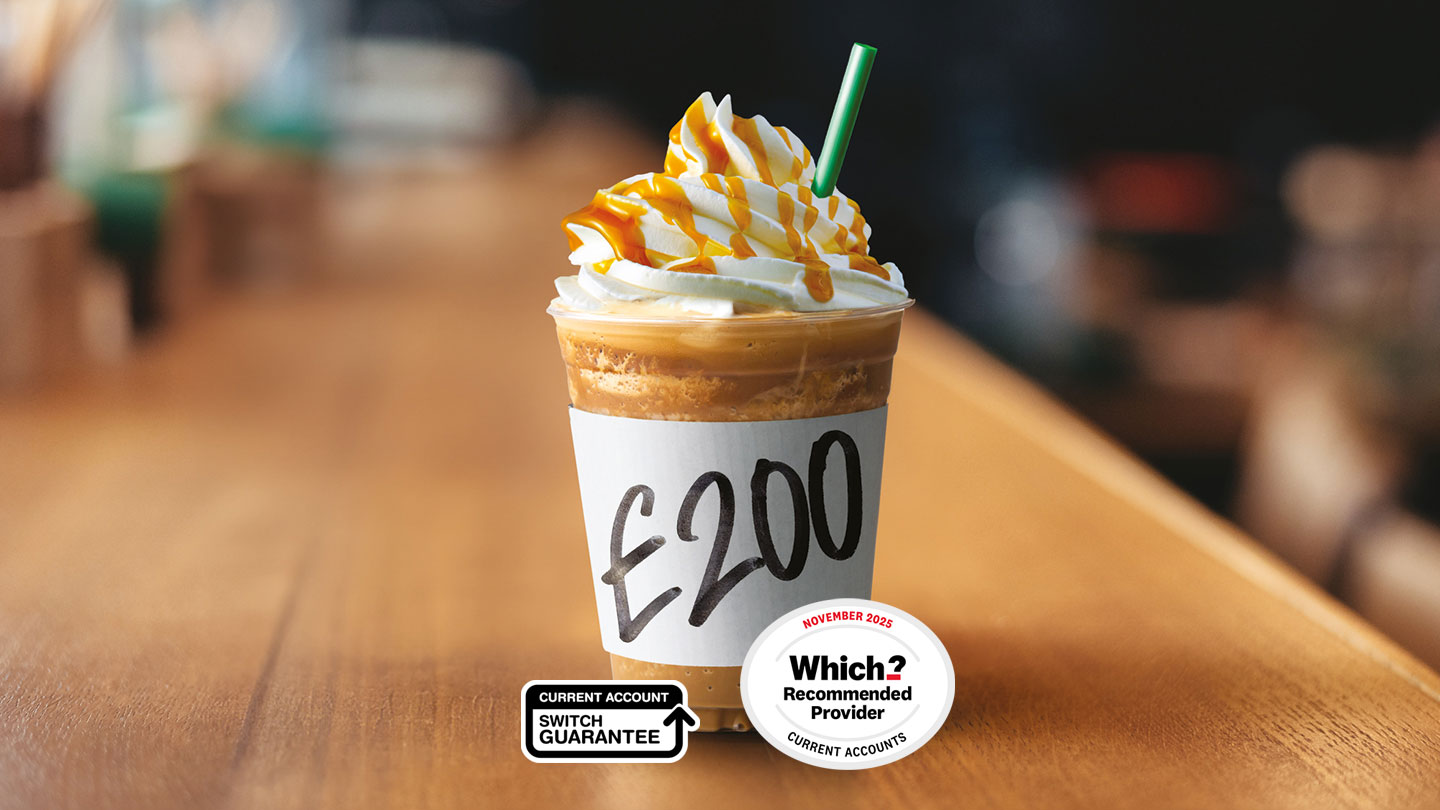 Switch £200 - Frapp&eacute; with £200 written on the label