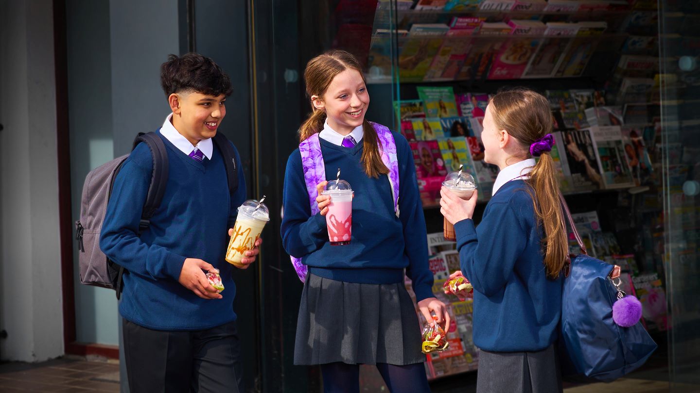 School children talking