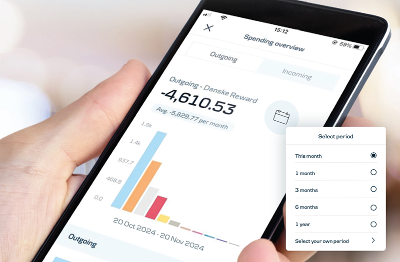 Mobile bank app Spending overview timeframe Mobile bank app Spending overview timeframe