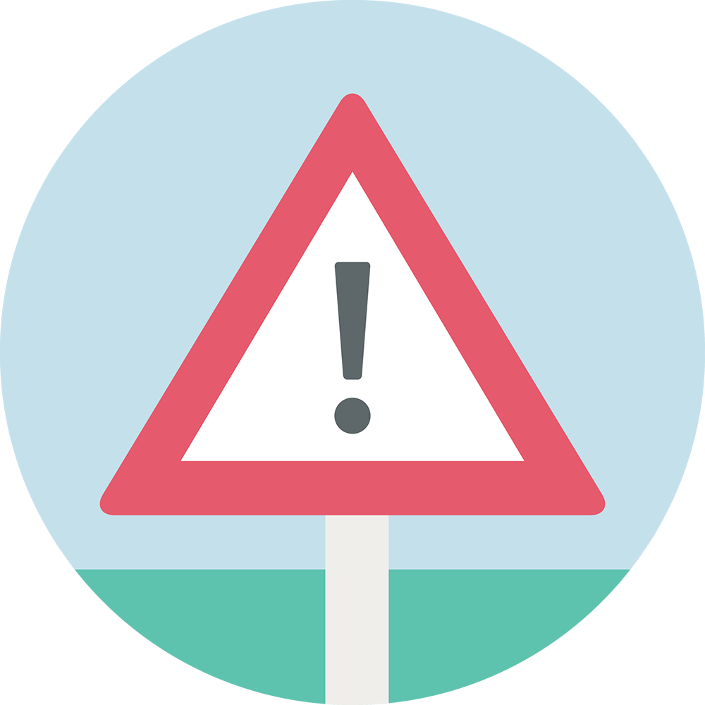 sign with exclaimation mark