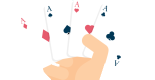 Card hand four of a kind ace