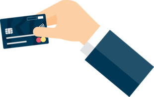 hand holding bank card