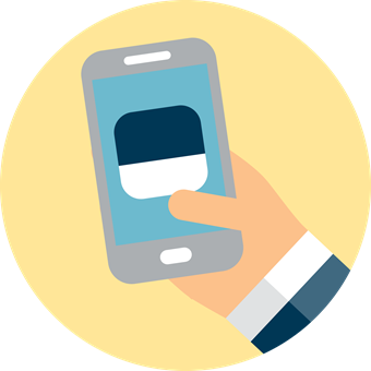 Vector smart phone with Danske Mobile app