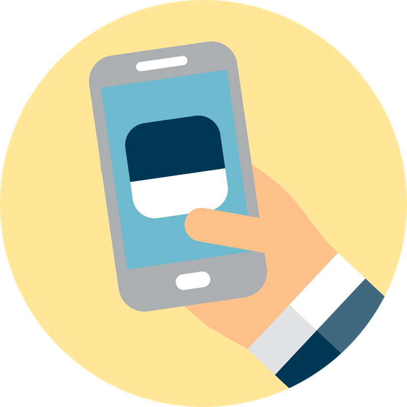 Vector smart phone with Danske Mobile app