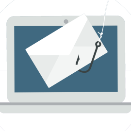 Phishing alert laptop