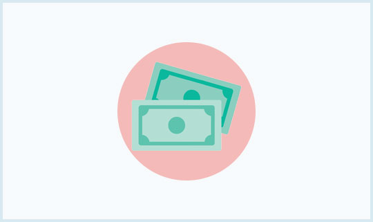 Investment scam icon with light blue grey background and blue border