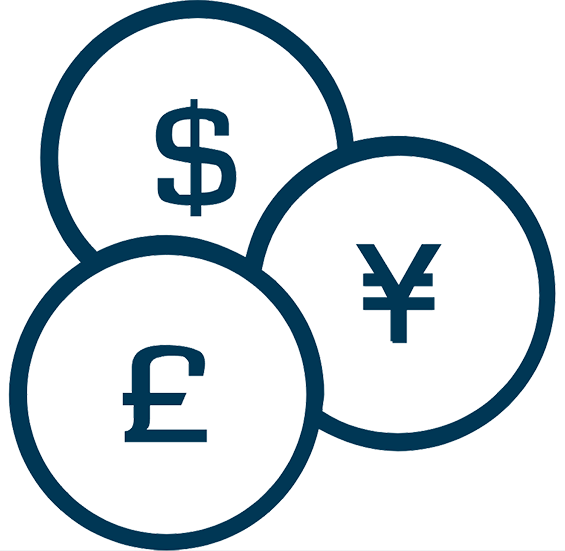 Currencies Dollar Yen and Sterling