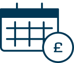 Financial calendar icon