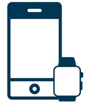 Smart watch and smart phone icon