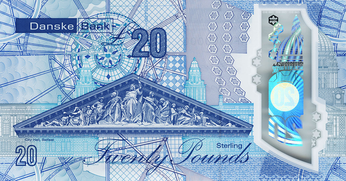 Danske bank 2020 £20 polymer note back
