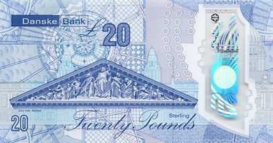 Danske bank 2020 £20 polymer note back