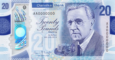 Danske bank 2020 £20 polymer note front