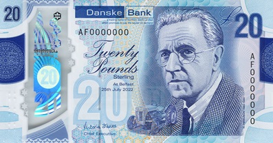 Danske bank 2020 £20 polymer note front