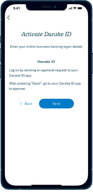 Activate Danske ID step 5 send approval request