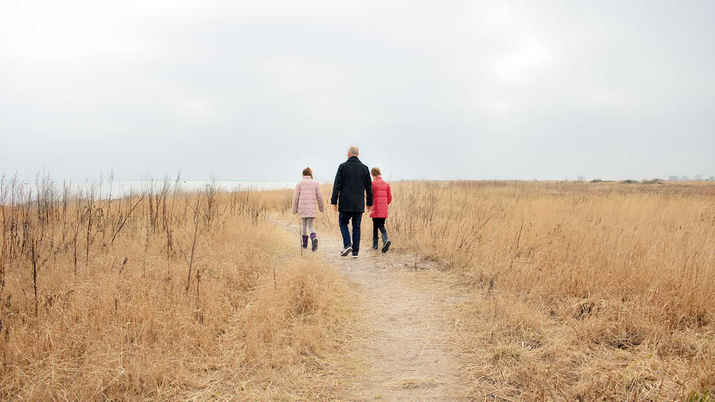 People walking in field