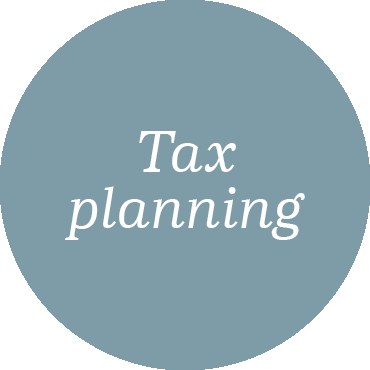 Private banking tax planning bubble graphic Private banking tax planning bubble graphic
