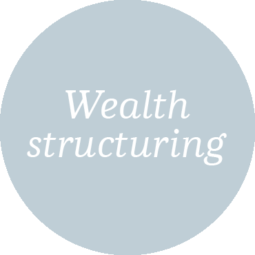 Private banking wealth structuring bubble graphic Private banking wealth structuring bubble graphic