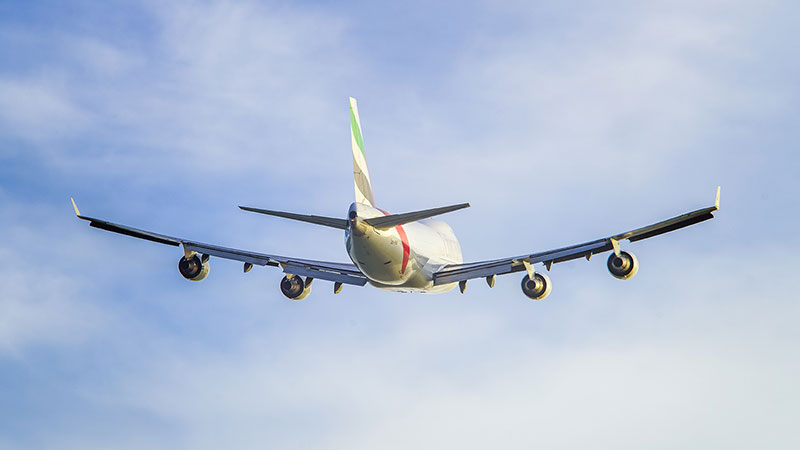 Airplane flying away Airplane flying away