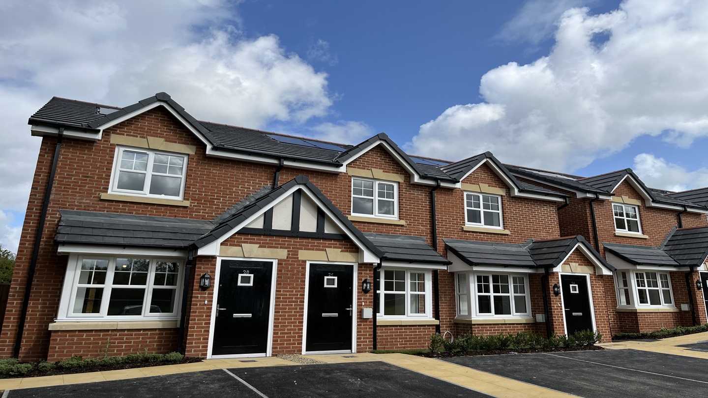 A row of townhouses.