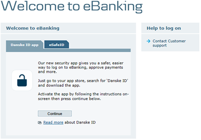 Welcome to eBanking