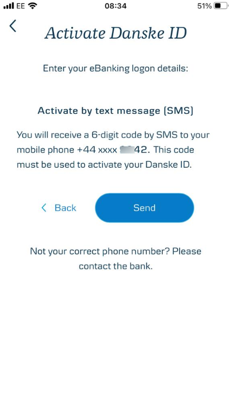 Step 4: Set up a PIN code for Danske ID