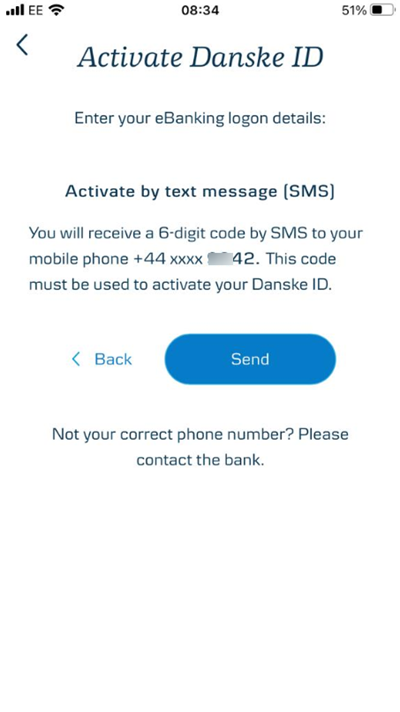 Step 4 Set up a PIN code for Danske ID