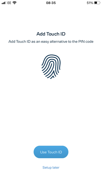 Step 6 Add Biometric logon if available