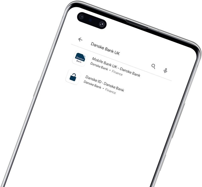 Mobile and and Danske ID on phone Mobile and and Danske ID on phone