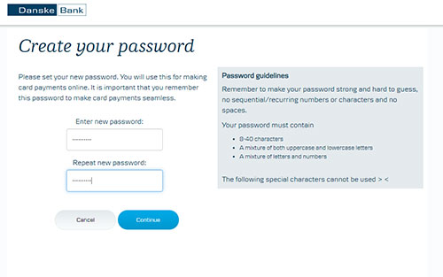 Create your password