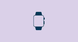 Apple watch icon on grey background